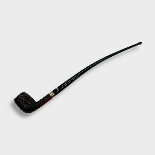 Peterson Churchwarden Rustic D24 Nickel Mounted Fishtail Pipe (PE3152)