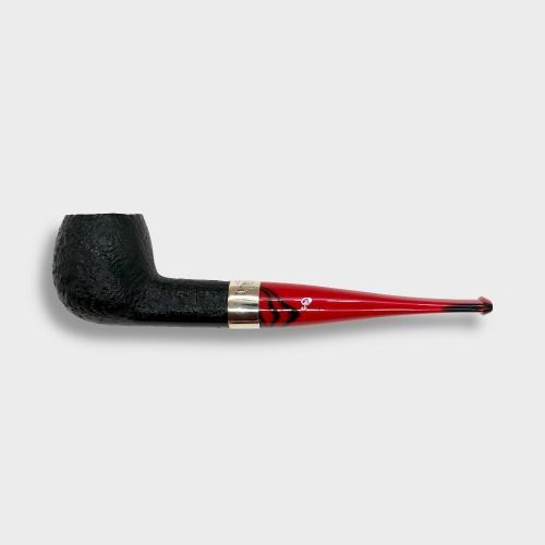 Peterson Dracula 87 Sandblasted Ebony Nickel Mounted 9mm Fishtail Pipe (PE3195)
