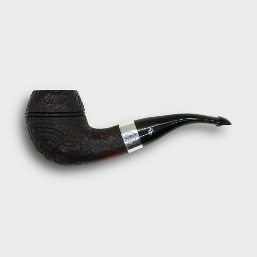 Peterson Sherlock Holmes Deerstalker Sandblast Silver Mounted P Lip Pipe (PE3249)
