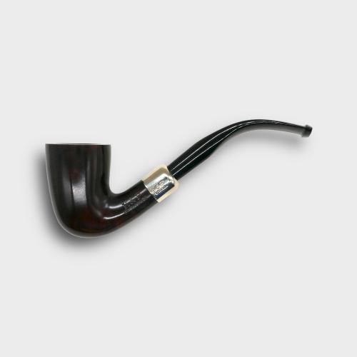Peterson Irish Made Army 128 Smooth Heritage Nickel Mounted Fishtail Pipe (PE3273)