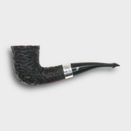 Peterson Sherlock Holmes Mycroft Rustic Silver Mounted P Lip Pipe (PE3301)