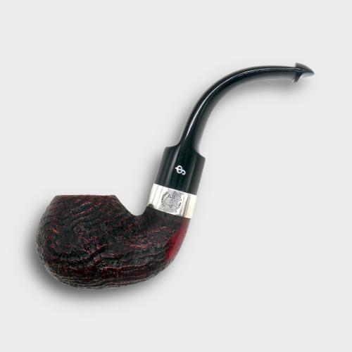 Peterson Sherlock Holmes Lestrade Sandblasted Silver Mounted P Lip Pipe (PE3373)