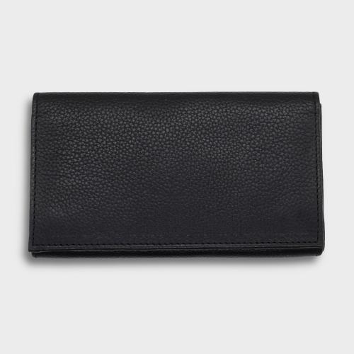 Artamis Roll Up Pouch with Buttons and Paper Holder - Black