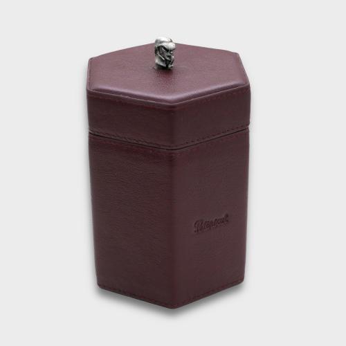Peterson Oxblood Sherlock Holmes Tobacco Jar - Red Leather