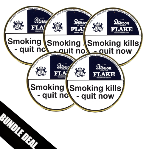 Bundle Deal - Peterson Flake Pipe Tobacco - 5 x 50g tin (Formerly Dunhill Range)