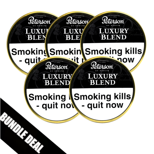 Bundle Deal - Peterson Luxury Blend Pipe Tobacco 5 x 50g Tin
