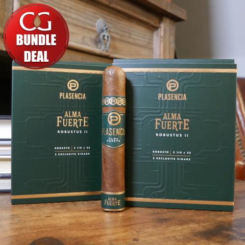 Plasencia Alma Fuerte Colorado Claro Robustus II Cigar - 2 x Pack of 5 (10) Bundle Deal
