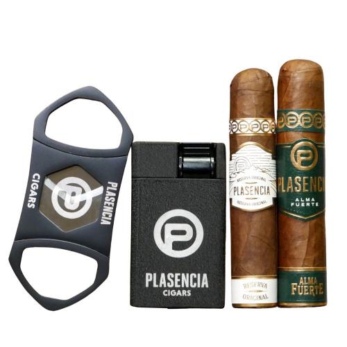 Plasencia Compendium Sampler - 2 Cigars with Cutter and Lighter