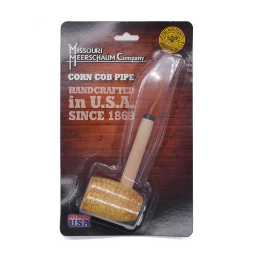 Missouri Meerschaum Corn Cob Pony Mizzou Straight Pipe - Gift Pack