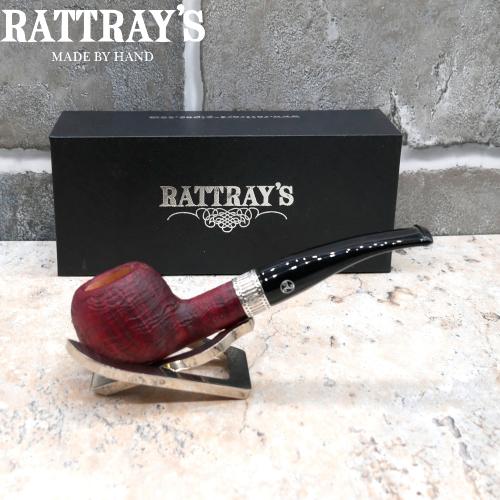 Rattrays Lobster 46 Red Sandblast 9mm Filter Fishtail Pipe (RA581)