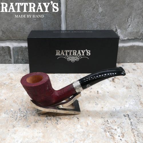 Rattrays Lobster 67 Red Sandblast 9mm Filter Fishtail Pipe (RA586)