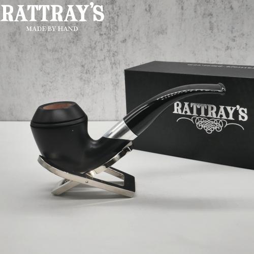 Rattrays Emblem Black 155 Smooth Bent 9mm Filter Fishtail Pipe (RA1327)