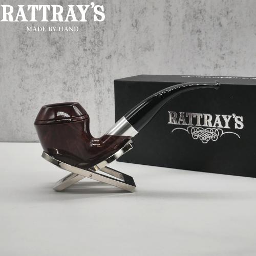 Rattrays Emblem Brown 155 Smooth Bent 9mm Filter Fishtail Pipe (RA1329)