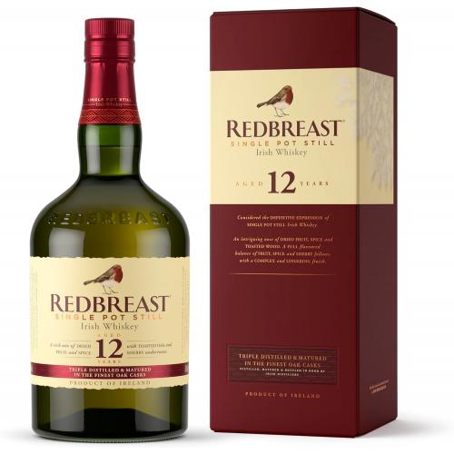 Redbreast 12 Year Old Single Pot Still Irish Whiskey - 40% 70cl