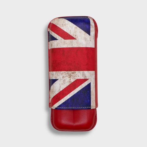 Recife Union Jack Cigar Case - 2 Cigar Capacity