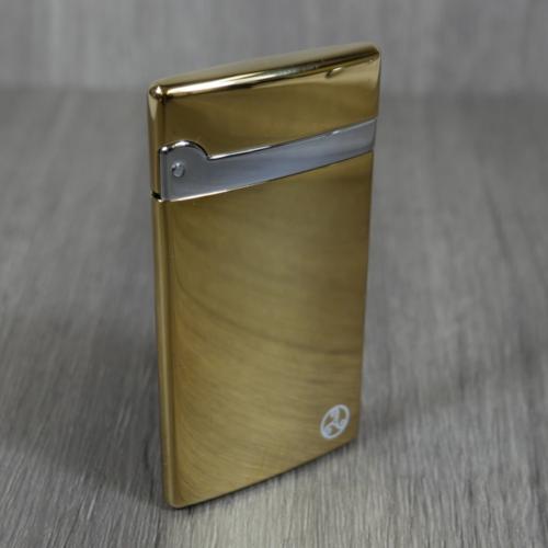 Rattrays Alfie Flat Jet Flame Lighter - Gold