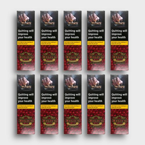 Regius Slim Cigar - 10 Packs of 10 (100 Cigars)