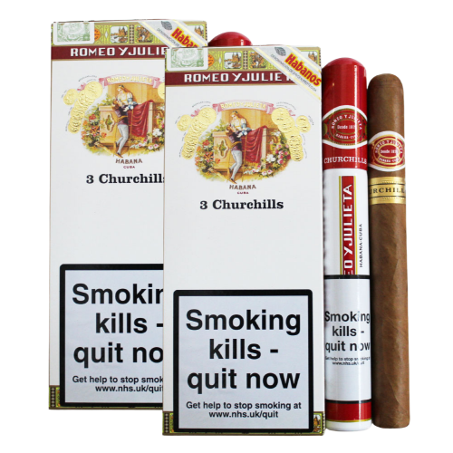 Romeo y Julieta Churchill Tubed Cigar - 2 x Pack of 3 6) Bundle Deal