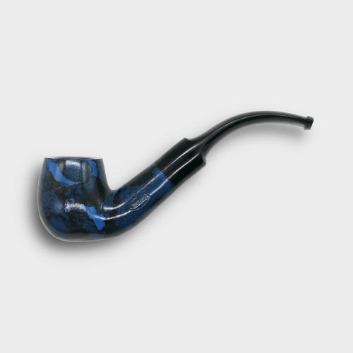 Sarome Pearwood Blue Moss Bent Metal Filter Fishtail Pipe (SAR004)