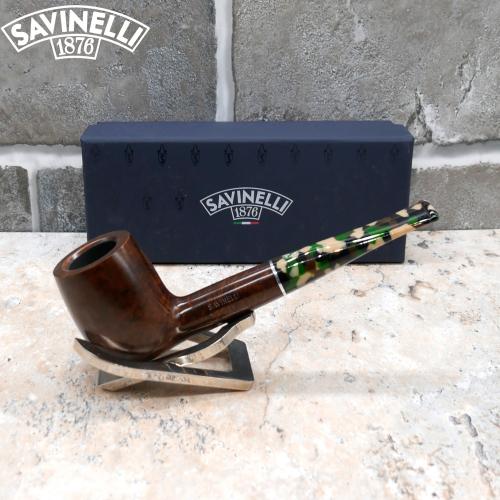 Savinelli Camouflage Smooth 111 Dark Brown 6mm Fishtail Pipe (SAV718) (End of Line)