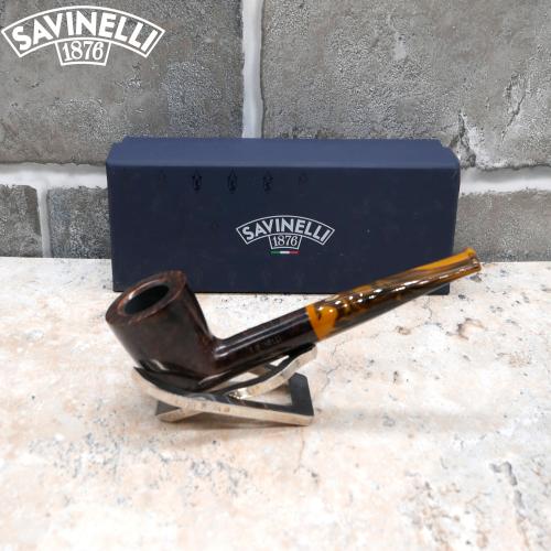 Savinelli Tigre Smooth 409 Straight Dublin 6mm Filter Fishtail Pipe (SAV618) (End of Line)