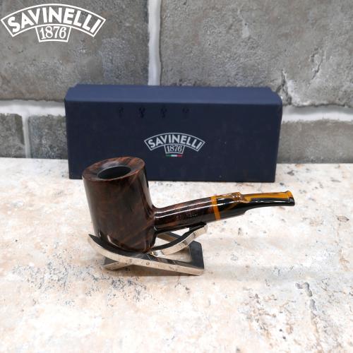 Savinelli Tigre Smooth 311 Semi Bent 6mm Filter Fishtail Pipe (SAV624)