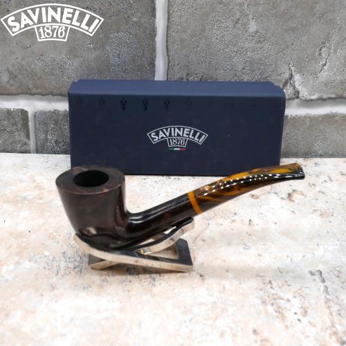 Savinelli Tigre Smooth 920 Bent 6mm Filter Fishtail Pipe (SAV627)