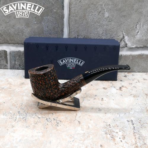 Savinelli Free Rusticated Black 6mm Filter Fishtail Pipe (SAV655)