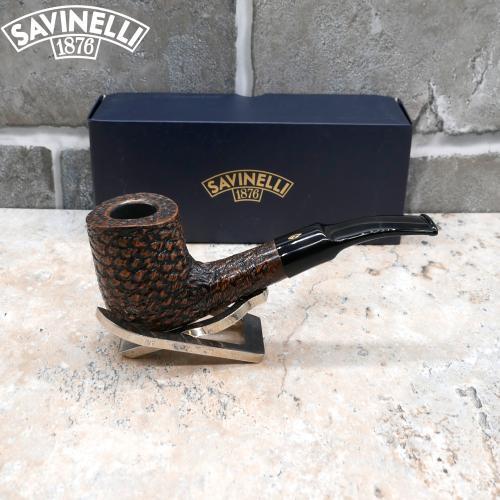 Savinelli Free Rusticated Black 6mm Filter Fishtail Pipe (SAV661)