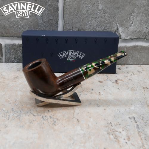 Savinelli Camouflage Smooth 101 Dark Brown 6mm Fishtail Pipe (SAV713)