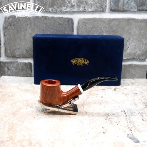Savinelli Autograph Smooth &  Sandblast 6mm Fishtail Pipe (SAV779)