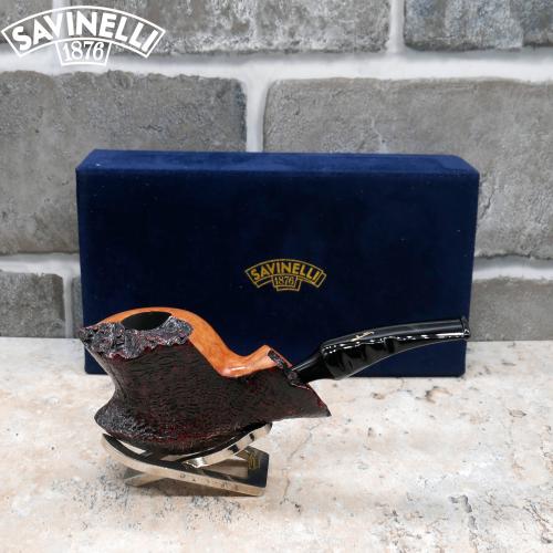 Savinelli Autograph Smooth & Sandblast 6mm Fishtail Pipe (SAV783)