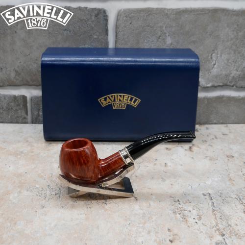 Savinelli 145 Anni Punto Oro Smooth 9mm Fishtail Pipe 36/145 (SAV797)