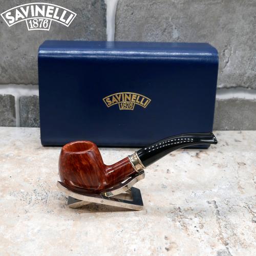 Savinelli 145 Anni Punto Oro Smooth 9mm Fishtail Pipe 119/145 (SAV798)