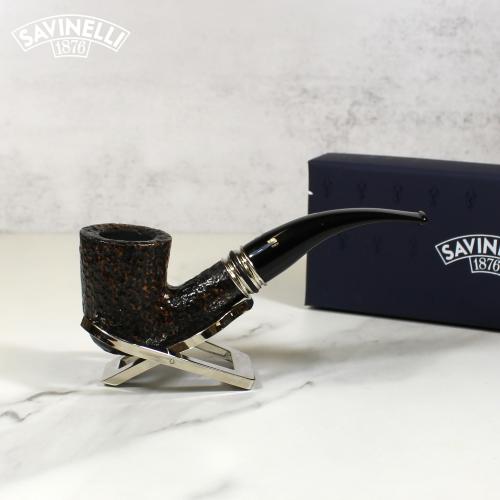 Savinelli Desigual Rustic 611 Bent 6 mm Filter Fishtail Pipe (SAV1131)