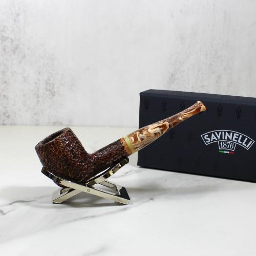 Savinelli Dolomiti 106 Rustic Light Brown 9mm Filter Fishtail Pipe (SAV1153)