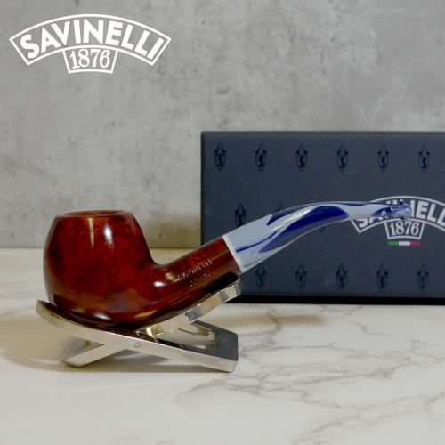 Savinelli Oceano Burgundy 626 Smooth Bent Apple 6mm Fishtail Pipe (SAV1250)