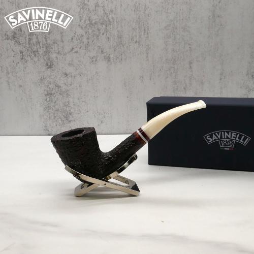 Savinelli Avorio 920 Rustic Brown 9mm Filter Fishtail Pipe (SAV1281)