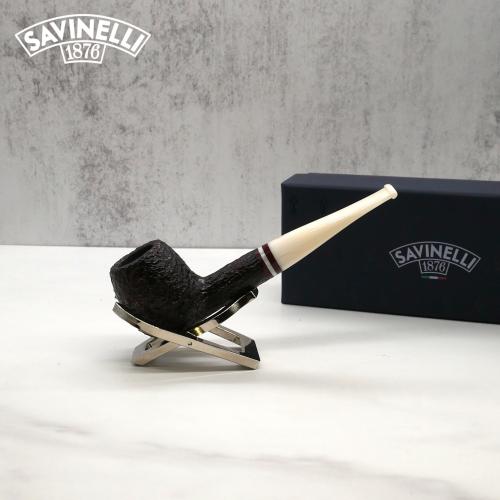 Savinelli Avorio 207 Rustic Brown 9mm Filter Fishtail Pipe (SAV1294)