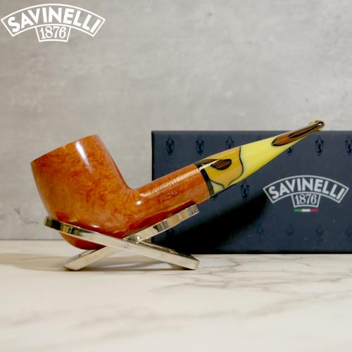 Savinelli Paloma 101 Smooth Brown 6mm Filter Fishtail Pipe (SAV1306)