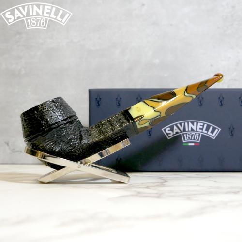 Savinelli Paloma 510 Rustic Black 6mm Filter Fishtail Pipe (SAV1310)