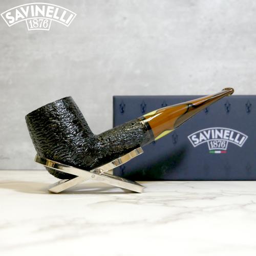 Savinelli Paloma 101 Rustic Black 6mm Filter Fishtail Pipe (SAV1316)