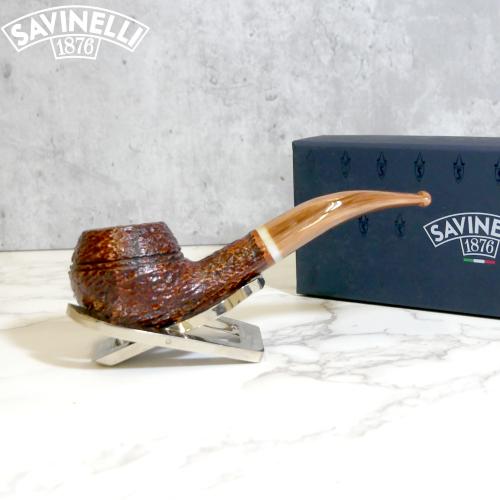 Savinelli Dolomiti 673 Rustic Light Brown 9mm Filter Fishtail Pipe (SAV1356)