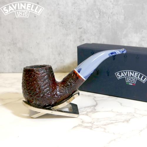 Savinelli Oceano Dark Rustic 616 Full Bent Billiard 6mm Fishtail Pipe (SAV1363)