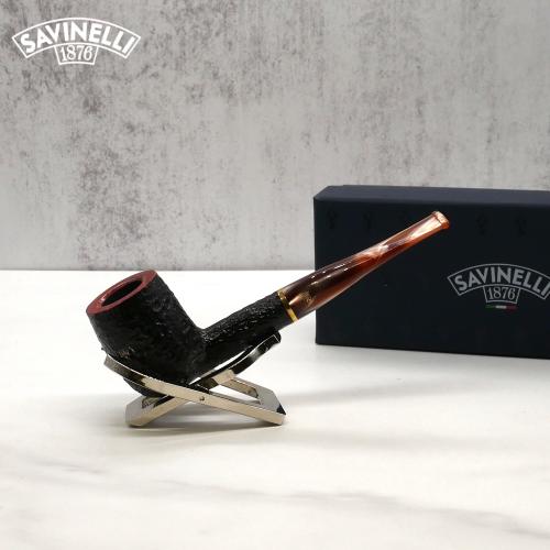 Savinelli Roma Lucite 104 Rustic Straight 6mm Pipe (SAV1404)