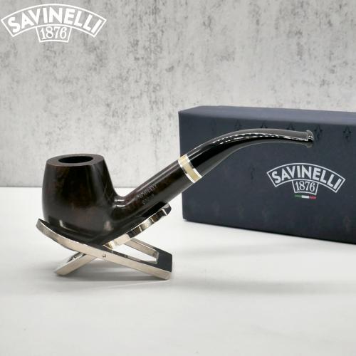 Savinelli Oscar Liscia Marrone Scuro 670 Smooth 6mm Fishtail Pipe (SAV1459)