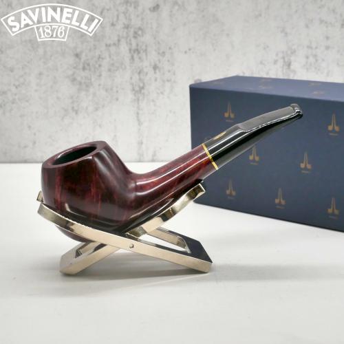 Savinelli Lollo Smooth Burgundy 01 6mm Filter Fishtail Pipe (SAV1462)