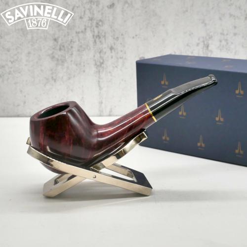 Savinelli Lollo Liscia Bordeaux 01 6mm Filter Fishtail Pipe (SAV1462)