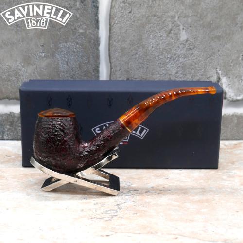 Savinelli Tortuga 602 Rustic Bent 6mm Filter Fishtail Pipe (SAV1463)