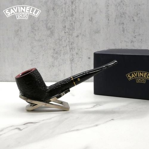 Savinelli Roma 128 Rustic Straight 6mm Filter Fishtail Pipe (SAV1479)